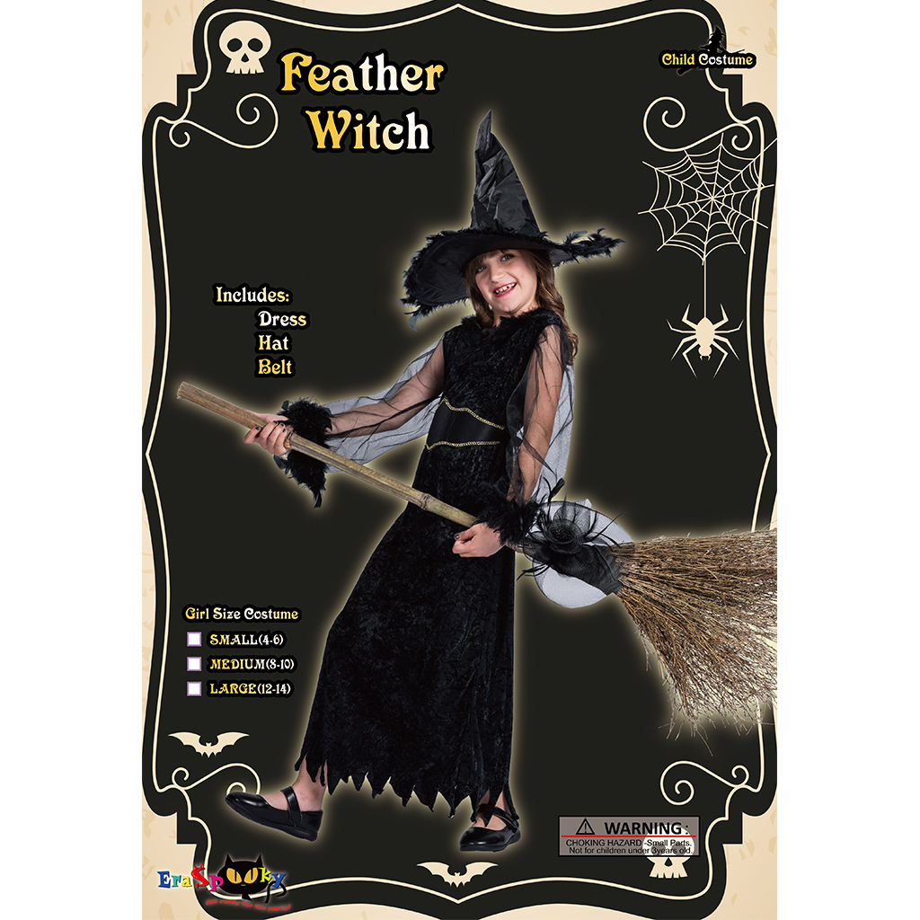 F68142 witch costume kids